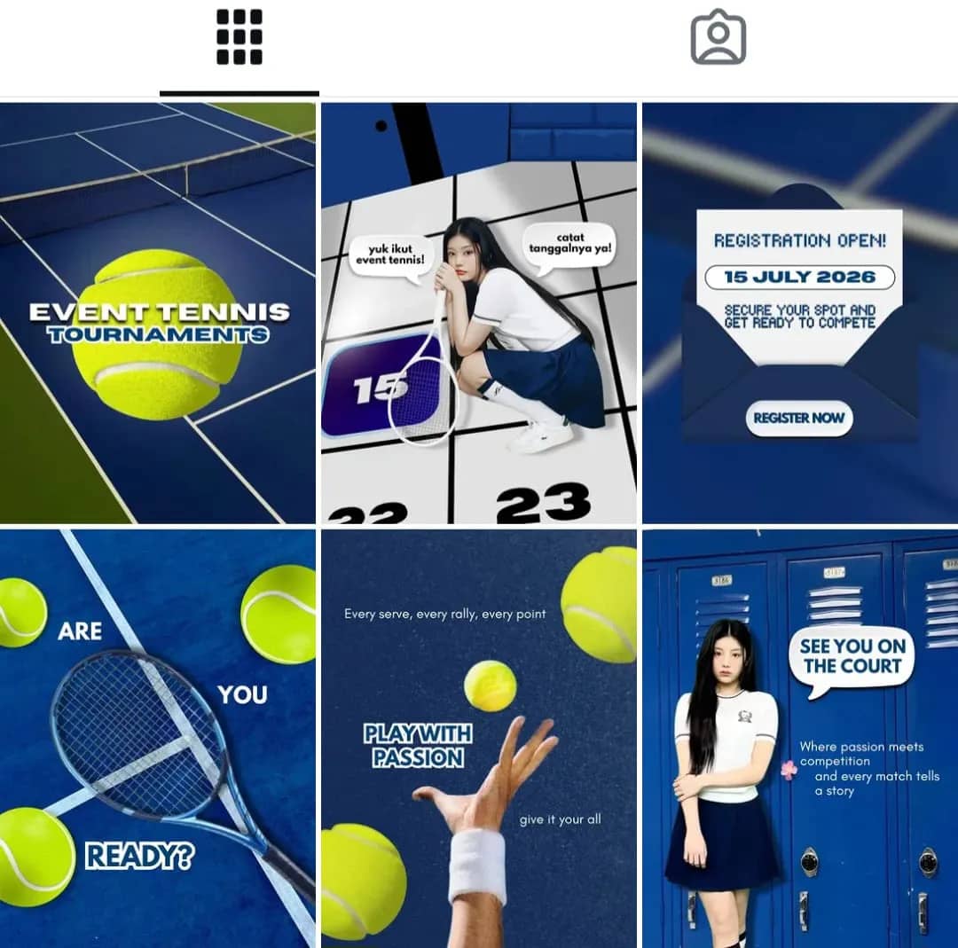 Feed Design for Tennis Event pratinjau 1
