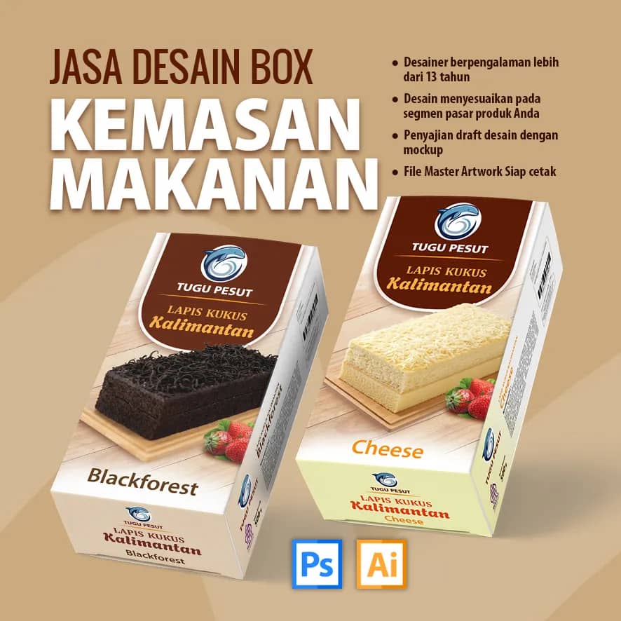 Jasa Desain Kemasan untuk Bisnis Bolu pratinjau 1