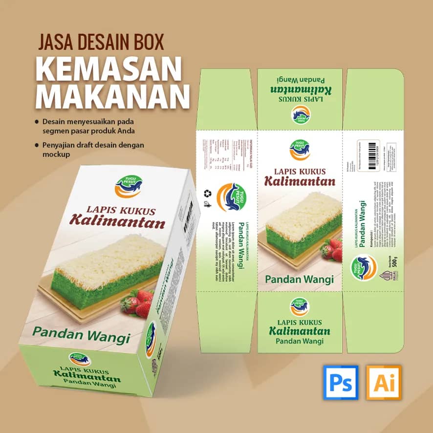 Jasa Desain Kemasan untuk Bisnis Bolu pratinjau 4