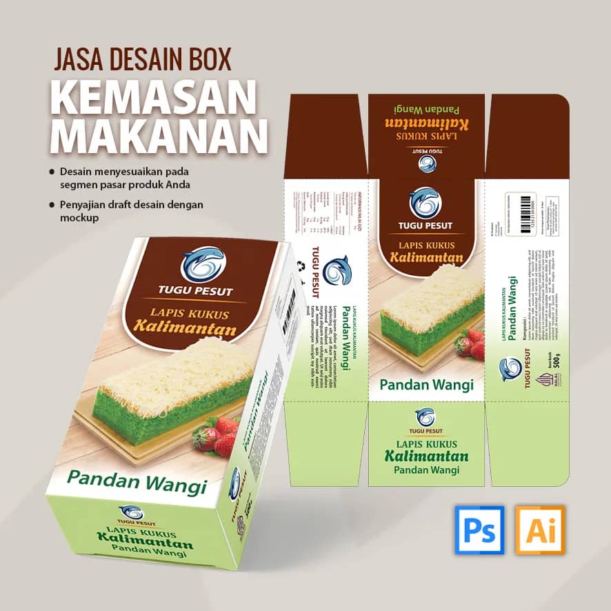 Jasa Desain Kemasan untuk Bisnis Bolu pratinjau 5