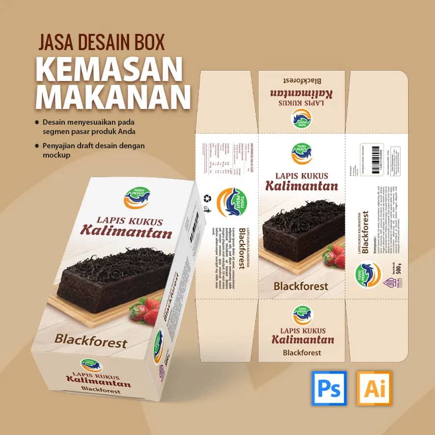 Jasa Desain Kemasan untuk Bisnis Bolu pratinjau 2