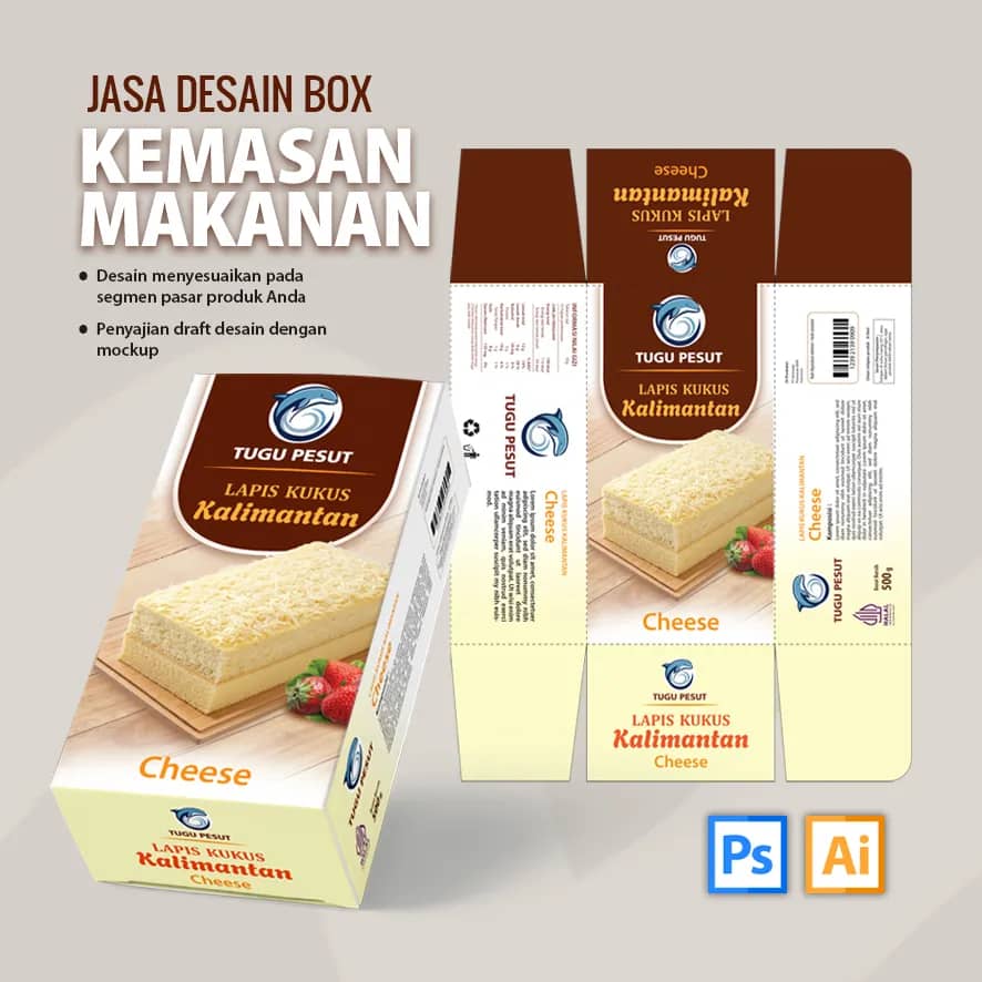 Jasa Desain Kemasan untuk Bisnis Bolu pratinjau 7