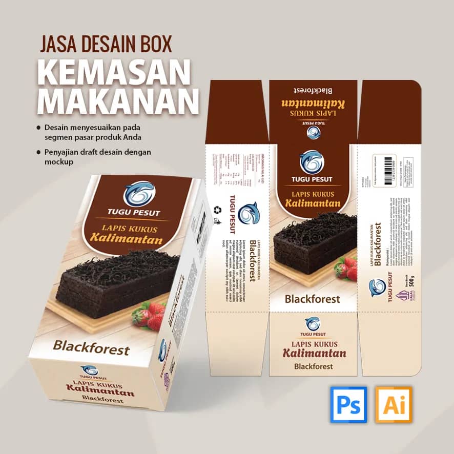 Jasa Desain Kemasan untuk Bisnis Bolu pratinjau 6