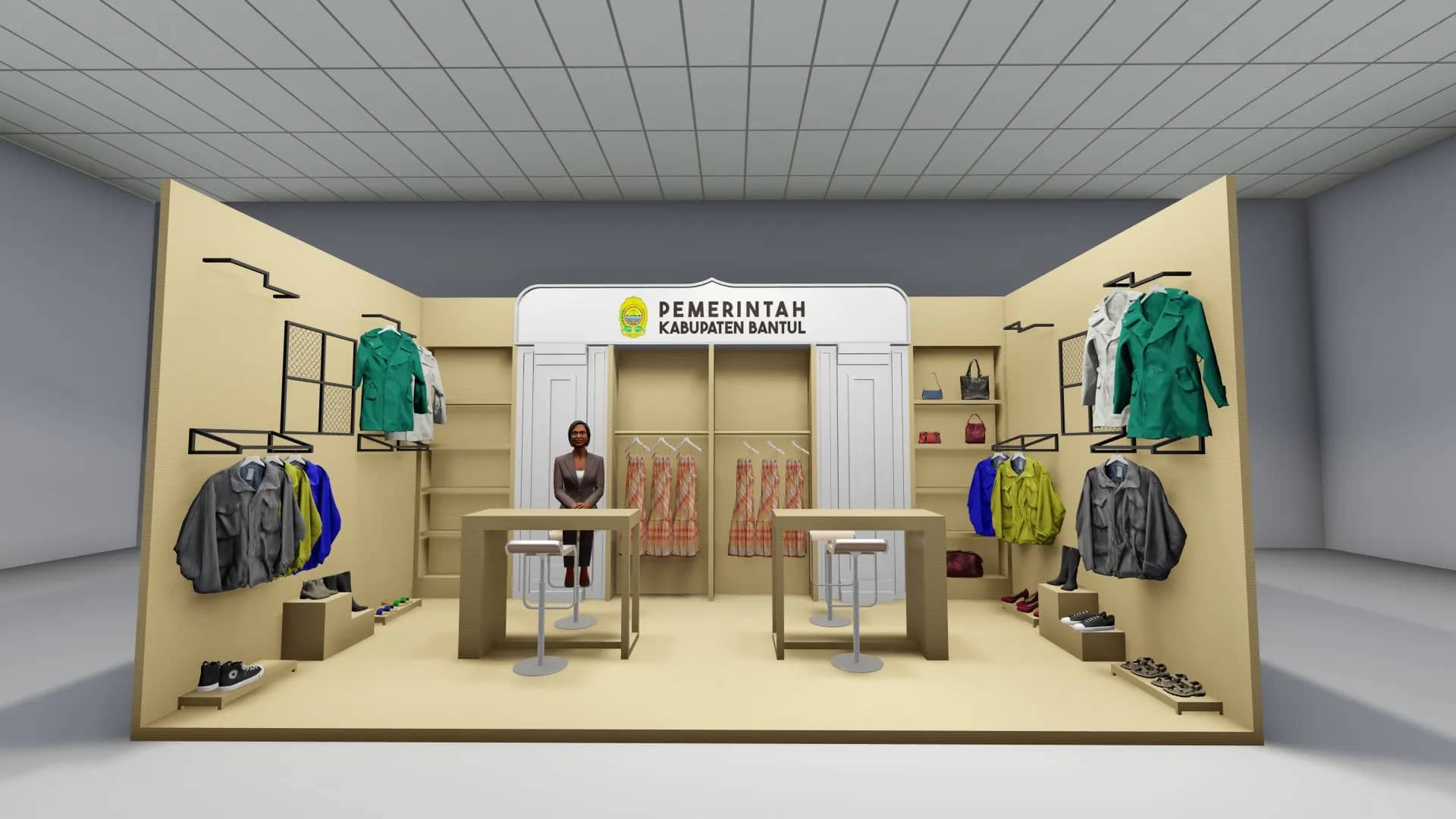 Jasa Desain 3D Booth pratinjau 3
