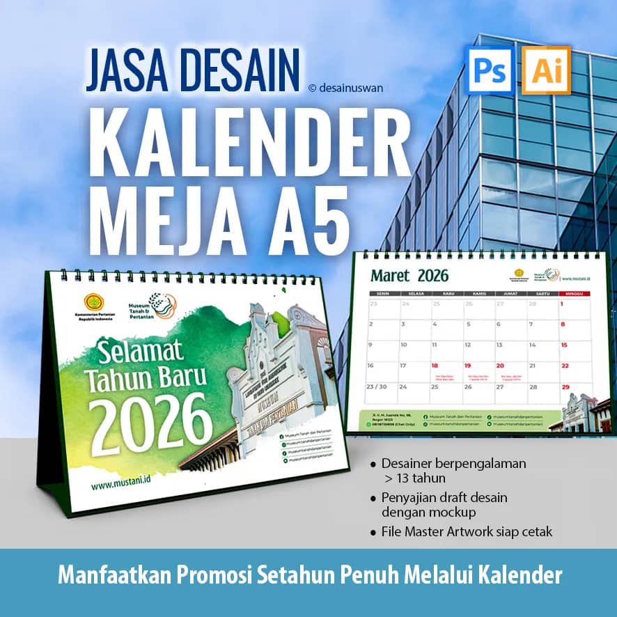 Jasa Desain Kalender Meja A5 pratinjau 1
