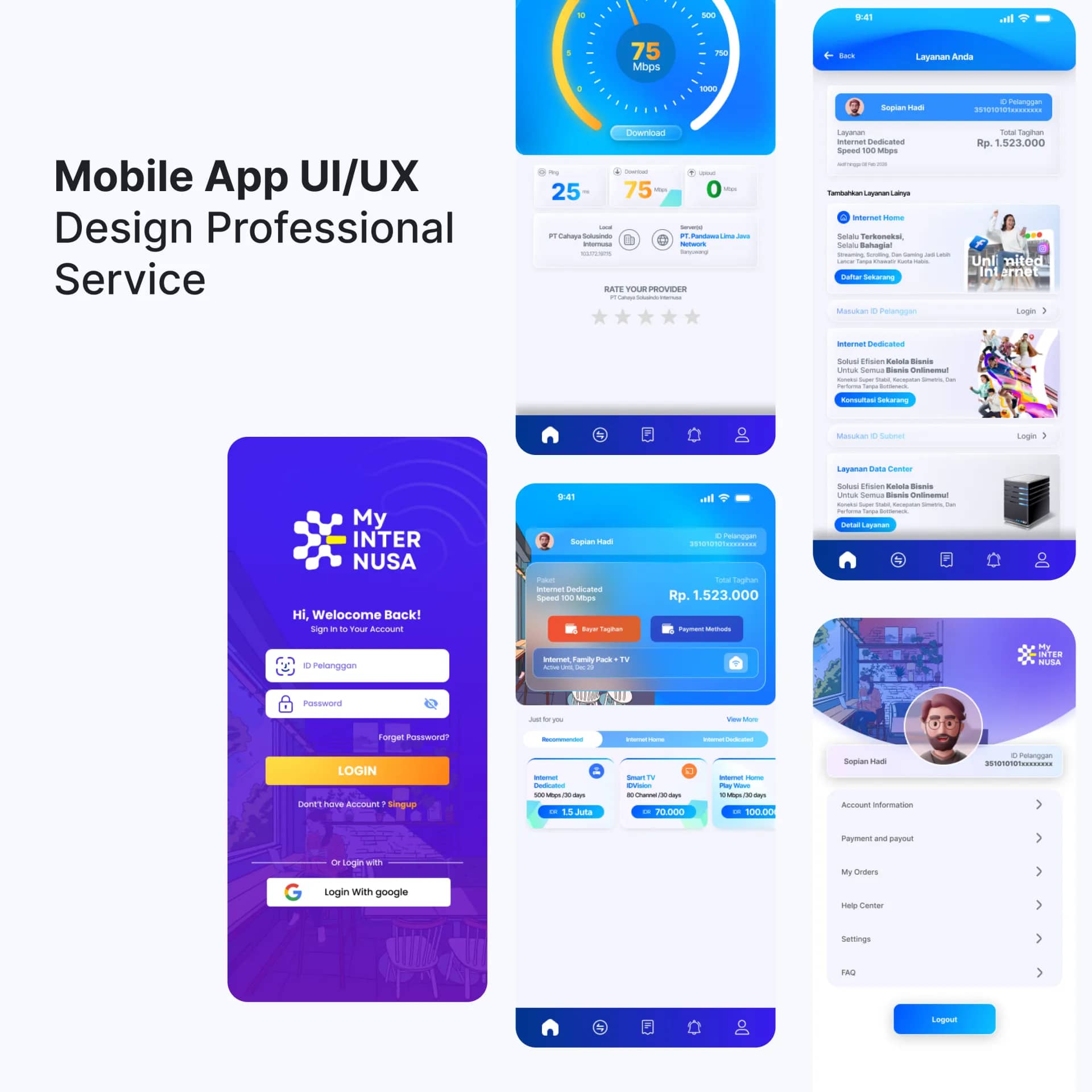 Mobile App UI/UX Design & Prototype Figma preview 3