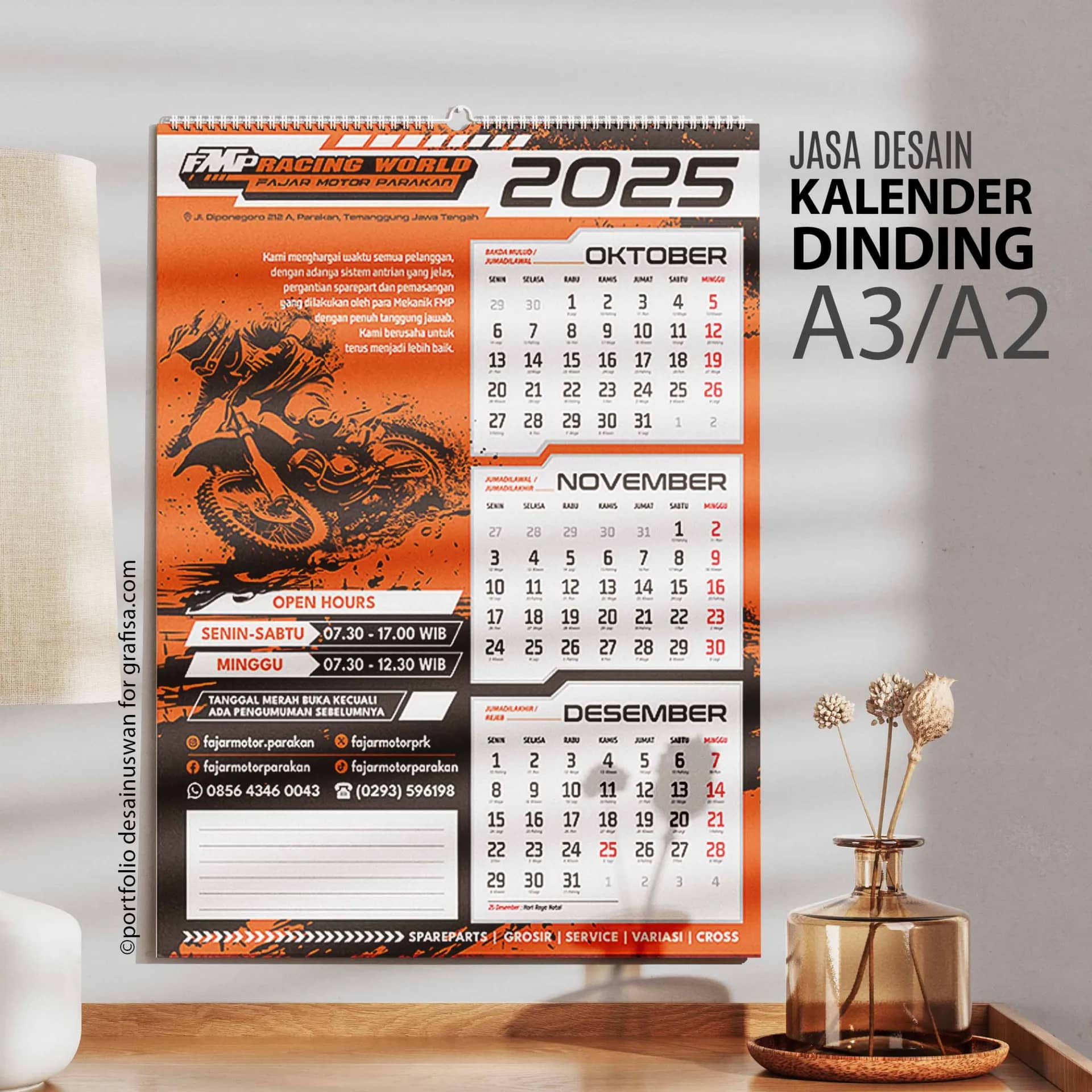 Jasa Desain Kalender Dinding ukuran A3+ / A2 preview 3