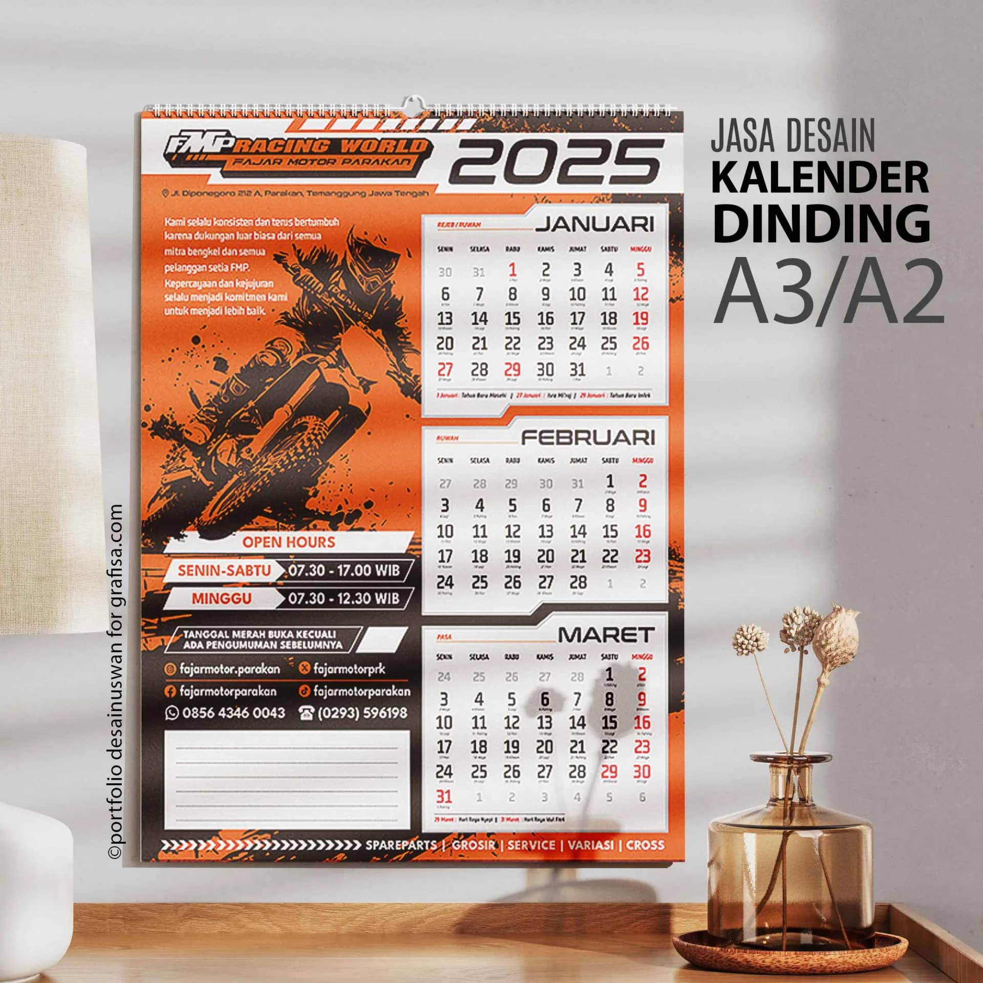 Jasa Desain Kalender Dinding ukuran A3+ / A2 preview 4