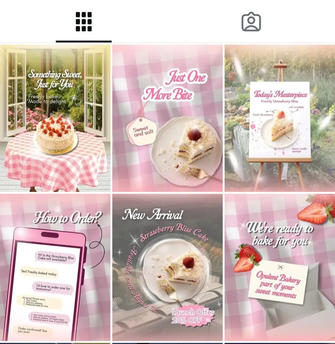 Feed Design bakery store ( 6 slide )