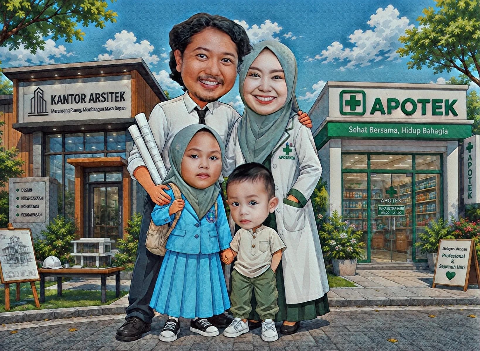 Jasa Desain Karikatur Sketsa Digital