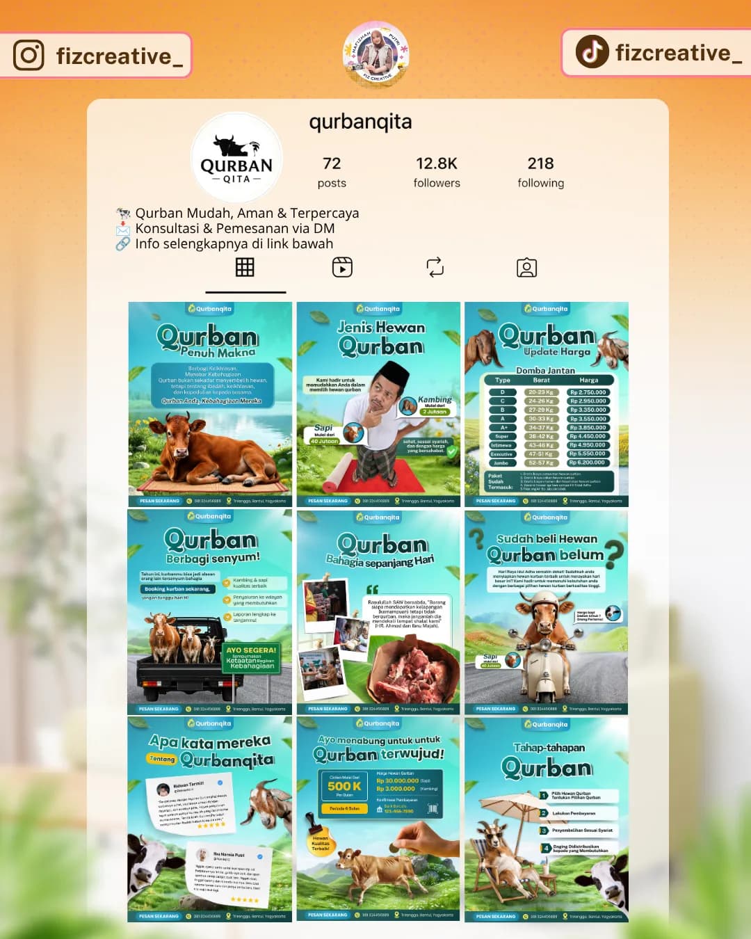 Desain Feed Postingan