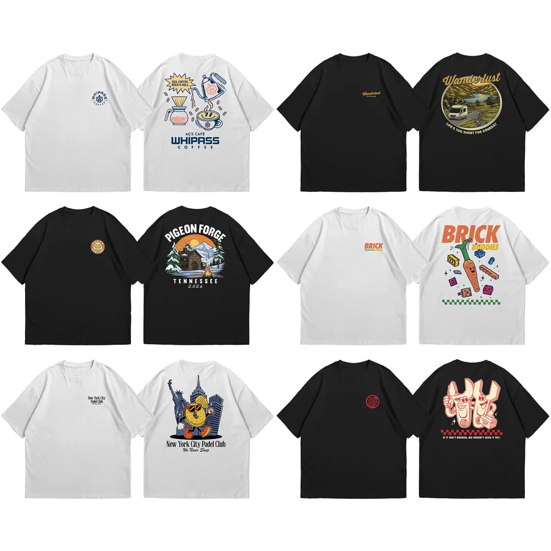 Desain Kaos vintage retro clothing brand