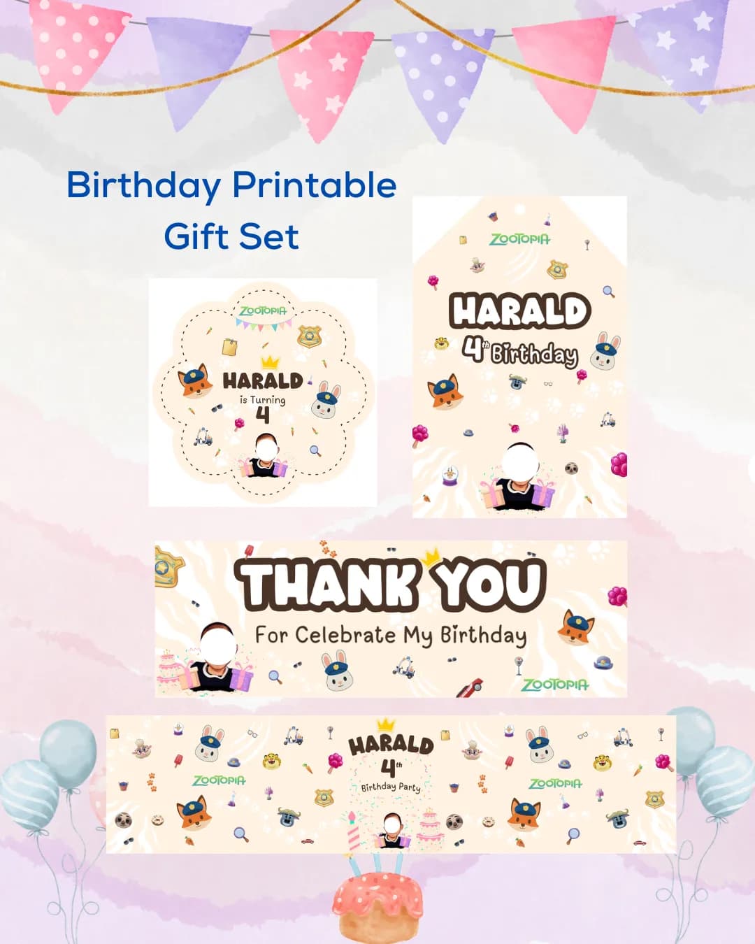 Jasa Desain Stiker Hampers ULTAH